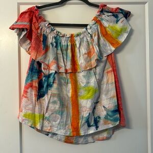 Women’s off the shoulder Anthropologie top